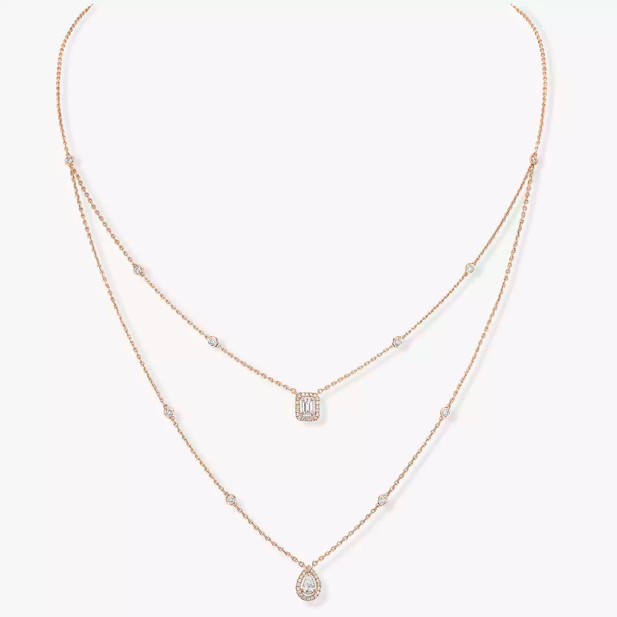 [Elowen Jewelry]Diamond Necklace My Twin 2 Rows