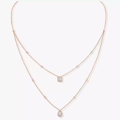 [Elowen Jewelry]Diamond Necklace My Twin 2 Rows