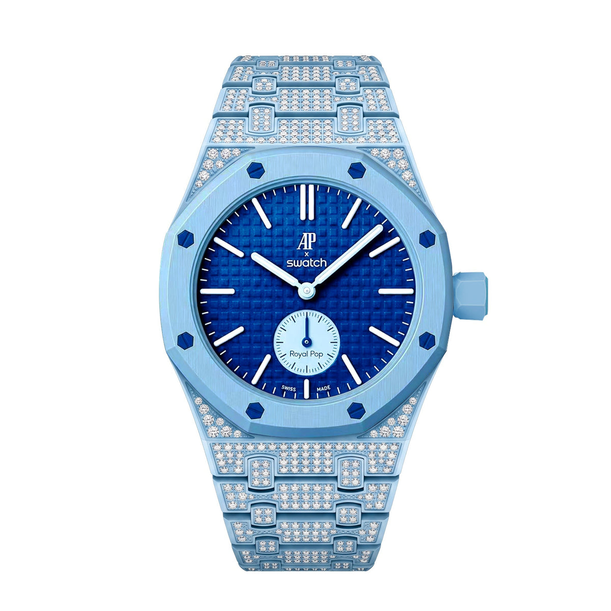 Royal Oak Pop Exclusive Bioceramic Case & Bioceramic Strap Full Diamond
