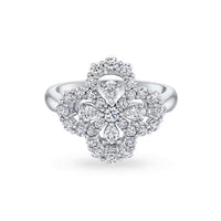 [Elowen Jewel]LOOP RING FULL MOTIF DIAMOND 16MM SILVE
