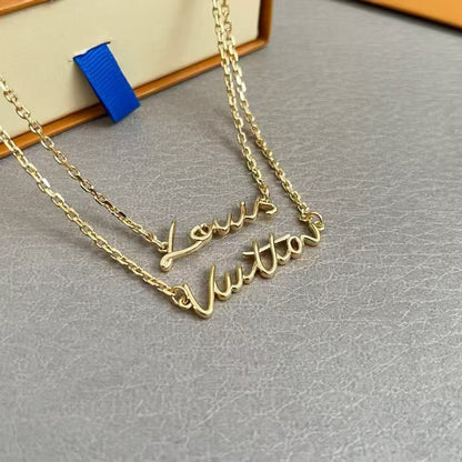 [Elowen Jewels]LV Script Necklace
