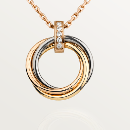 [Elowen Jewels]TRINITY NECKLACE GOLD  DIAMONDS