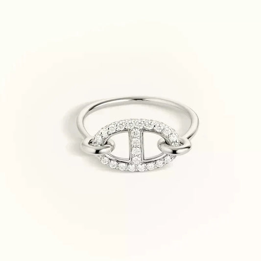 [Elowen Jewels]RONDE SMALL SILVER DIAMOND RING