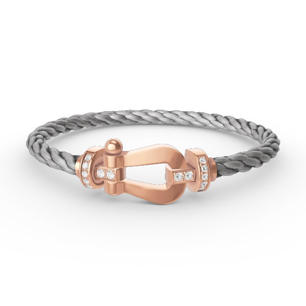 [Elowen Jewels]FORCE LARGE HORSESHOE HALF DIAMOND BRACELET ROSE GOLD