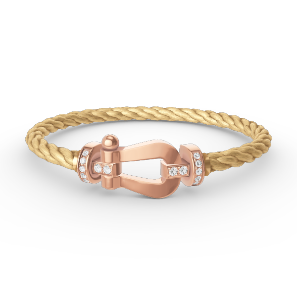 [Elowen Jewels]FORCE LARGE HORSESHOE HALF DIAMOND BRACELET ROSE GOLD