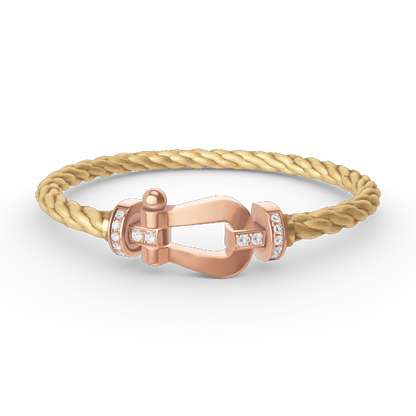 [Elowen Jewels]FORCE LARGE HORSESHOE HALF DIAMOND BRACELET ROSE GOLD