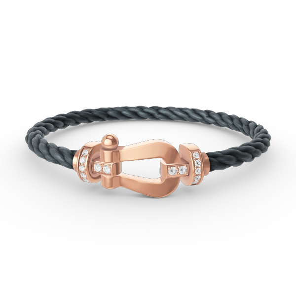 [Elowen Jewels]FORCE LARGE HORSESHOE HALF DIAMOND BRACELET ROSE GOLD