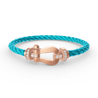 [Elowen Jewels]FORCE LARGE HORSESHOE HALF DIAMOND BRACELET ROSE GOLD