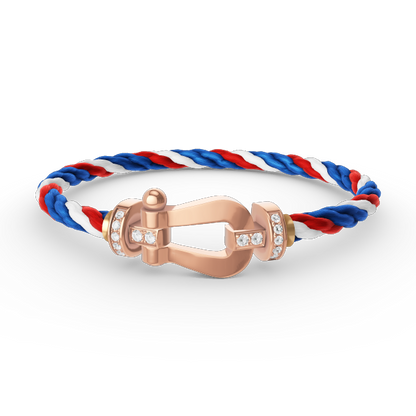 [Elowen Jewels]FORCE LARGE HORSESHOE HALF DIAMOND BRACELET ROSE GOLD