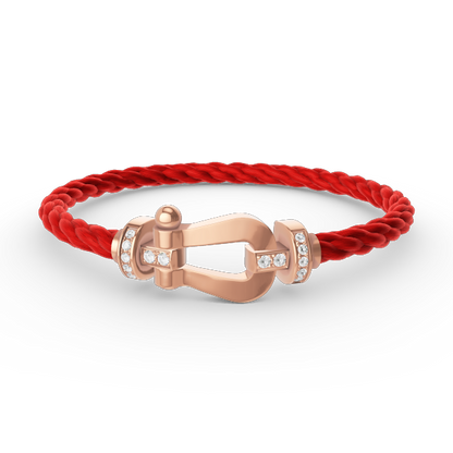 [Elowen Jewels]FORCE LARGE HORSESHOE HALF DIAMOND BRACELET ROSE GOLD