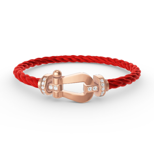 [Elowen Jewels]FORCE LARGE HORSESHOE HALF DIAMOND BRACELET ROSE GOLD