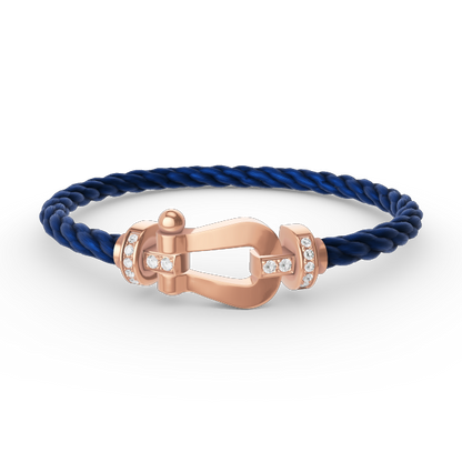 [Elowen Jewels]FORCE LARGE HORSESHOE HALF DIAMOND BRACELET ROSE GOLD