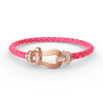 [Elowen Jewels]FORCE LARGE HORSESHOE HALF DIAMOND BRACELET ROSE GOLD