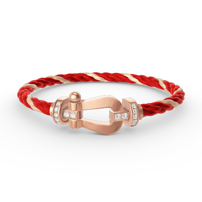 [Elowen Jewels]FORCE LARGE HORSESHOE HALF DIAMOND BRACELET ROSE GOLD