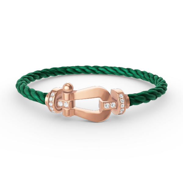[Elowen Jewels]FORCE LARGE HORSESHOE HALF DIAMOND BRACELET ROSE GOLD