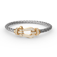 [Elowen Jewel]FORCE LARGE HORSESHOE FULL DIAMOND BRACELET GOLD