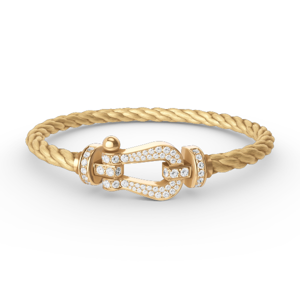 [Elowen Jewels]FORCE LARGE HORSESHOE FULL DIAMOND BRACELET GOLD