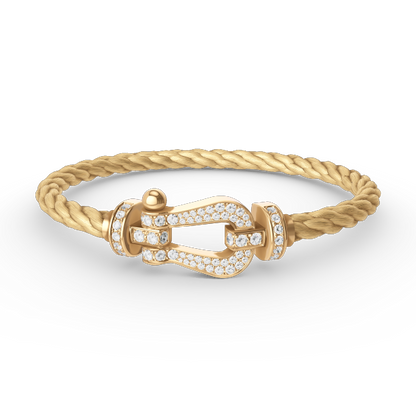 [Elowen Jewels]FORCE LARGE HORSESHOE FULL DIAMOND BRACELET GOLD