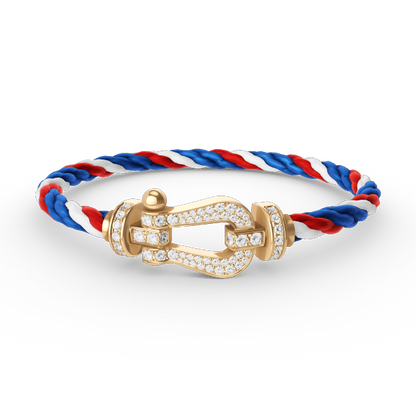 [Elowen Jewels]FORCE LARGE HORSESHOE FULL DIAMOND BRACELET GOLD