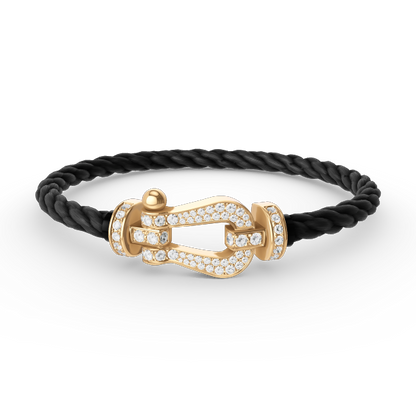 [Elowen Jewels]FORCE LARGE HORSESHOE FULL DIAMOND BRACELET GOLD
