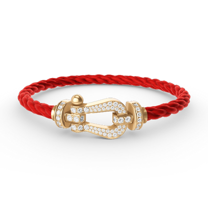 [Elowen Jewels]FORCE LARGE HORSESHOE FULL DIAMOND BRACELET GOLD