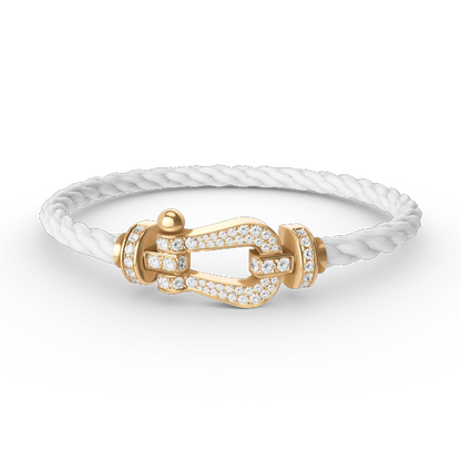 [Elowen Jewels]FORCE LARGE HORSESHOE FULL DIAMOND BRACELET GOLD