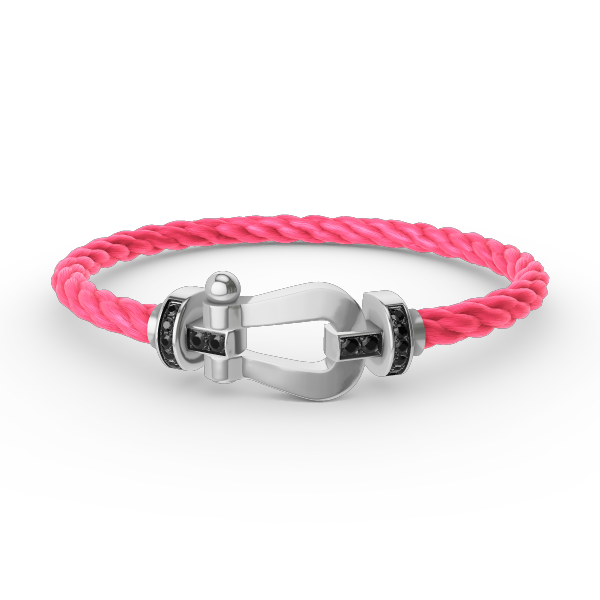 [Elowen Jewels]FORCE LARGE HORSESHOE BLACK DIAMOND BRACELET SILVER