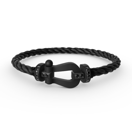[Elowen Jewels]FORCE LARGE SERIES HORSESHOE BLACK SAMURAI BRACELET
