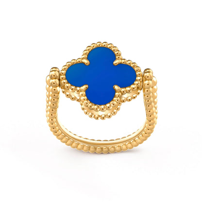 [Elowen Jewels]CLOVER RIVERSIBLE BLUE AGATE RING