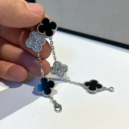 [Elowen Jewels] CLOVER 5 MOTIF ONYXS BRACELET COLLECTION