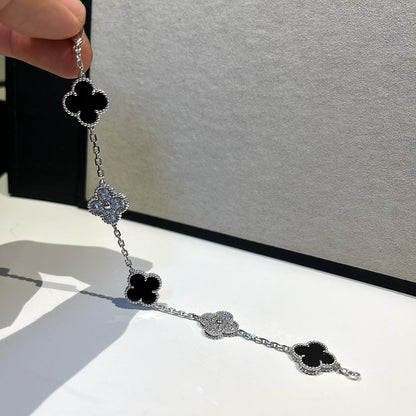 [Elowen Jewels] CLOVER 5 MOTIF ONYXS BRACELET COLLECTION