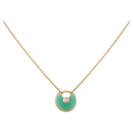 [Elowen Jewels]AMULETTE GOLD MALACHITE NECKLACE