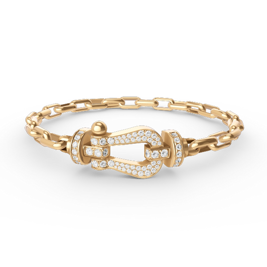 [Elowen Jewels]FORCE LARGE HORSESHOE CLASP  METAL BRACELET