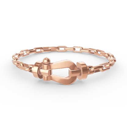 [Elowen Jewels]FORCE LARGE HORSESHOE CLASP  METAL BRACELET