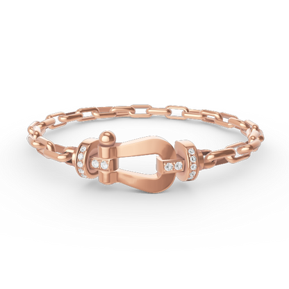 [Elowen Jewels]FORCE LARGE HORSESHOE CLASP  METAL BRACELET