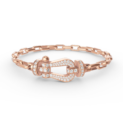 [Elowen Jewels]FORCE LARGE HORSESHOE CLASP  METAL BRACELET