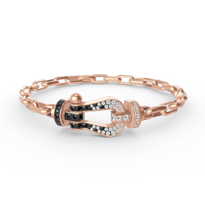 [Elowen Jewels]FORCE LARGE HORSESHOE CLASP  METAL BRACELET