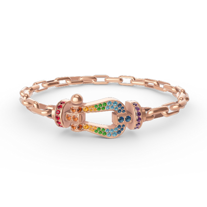 [Elowen Jewels]FORCE LARGE HORSESHOE CLASP  METAL BRACELET