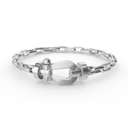 [Elowen Jewels]FORCE LARGE HORSESHOE CLASP  METAL BRACELET