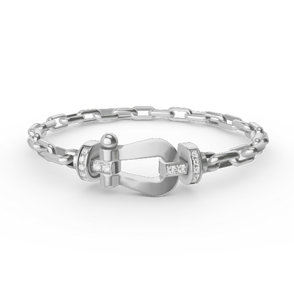 [Elowen Jewels]FORCE LARGE HORSESHOE CLASP  METAL BRACELET