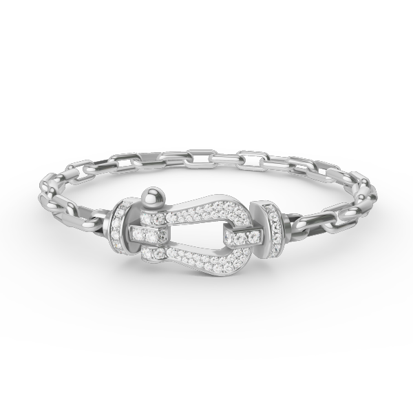 [Elowen Jewels]FORCE LARGE HORSESHOE CLASP  METAL BRACELET