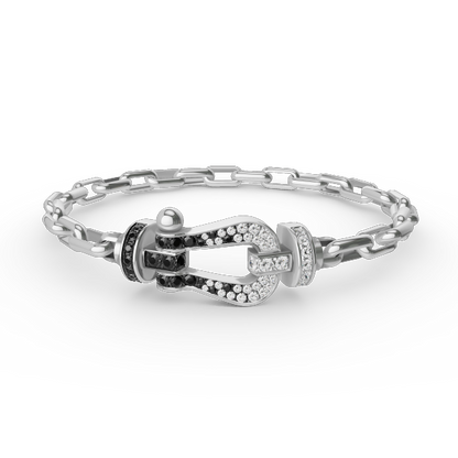 [Elowen Jewels]FORCE LARGE HORSESHOE CLASP  METAL BRACELET