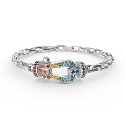 [Elowen Jewels]FORCE LARGE HORSESHOE CLASP  METAL BRACELET