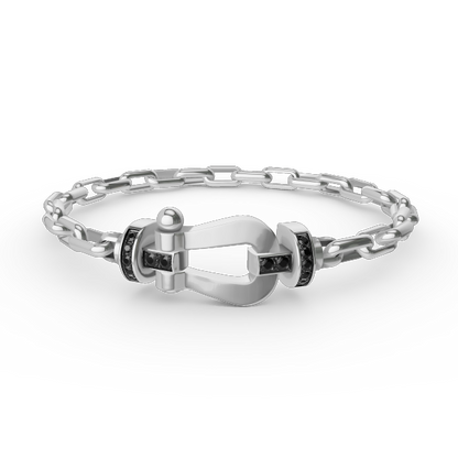 [Elowen Jewels]FORCE LARGE HORSESHOE CLASP  METAL BRACELET