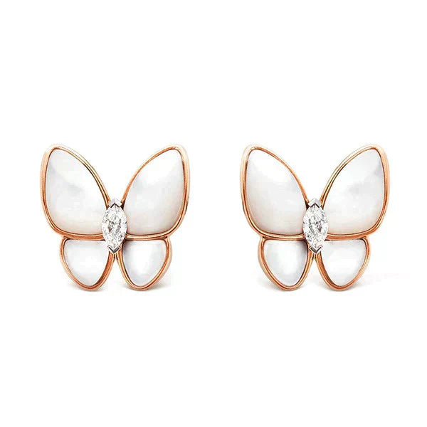 [Elowen Jewels]BUTTERFLY MOP DIAMOND EARRINGS