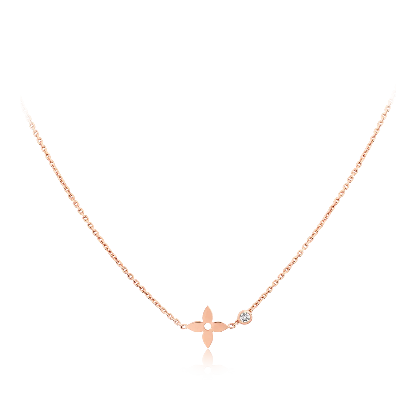 [Elowen Jewels]BLOSSOM PENDANT PINK GOLD AND DIAMOND