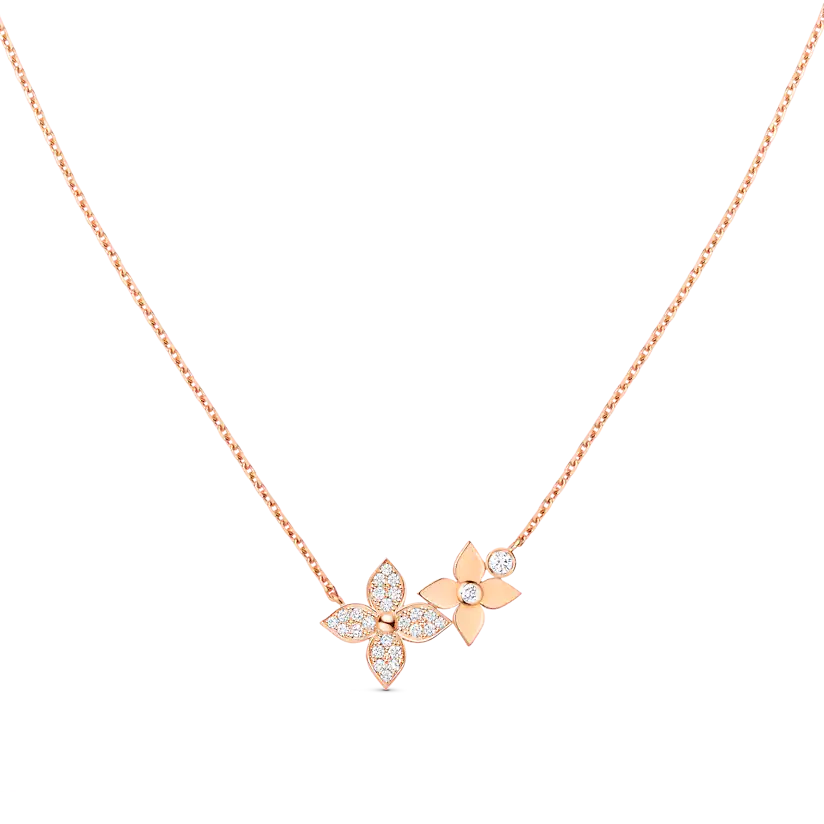[Elowen Jewels]STAR BLOSSOM NECKLACE PINK GOLD DIAMONDS