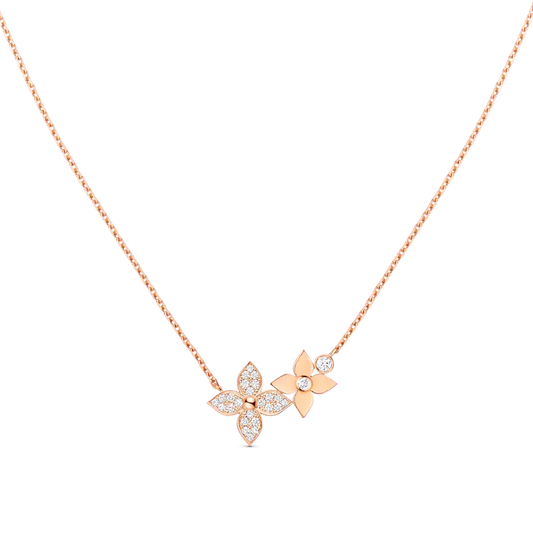 [Elowen Jewels]STAR BLOSSOM NECKLACE PINK GOLD DIAMONDS