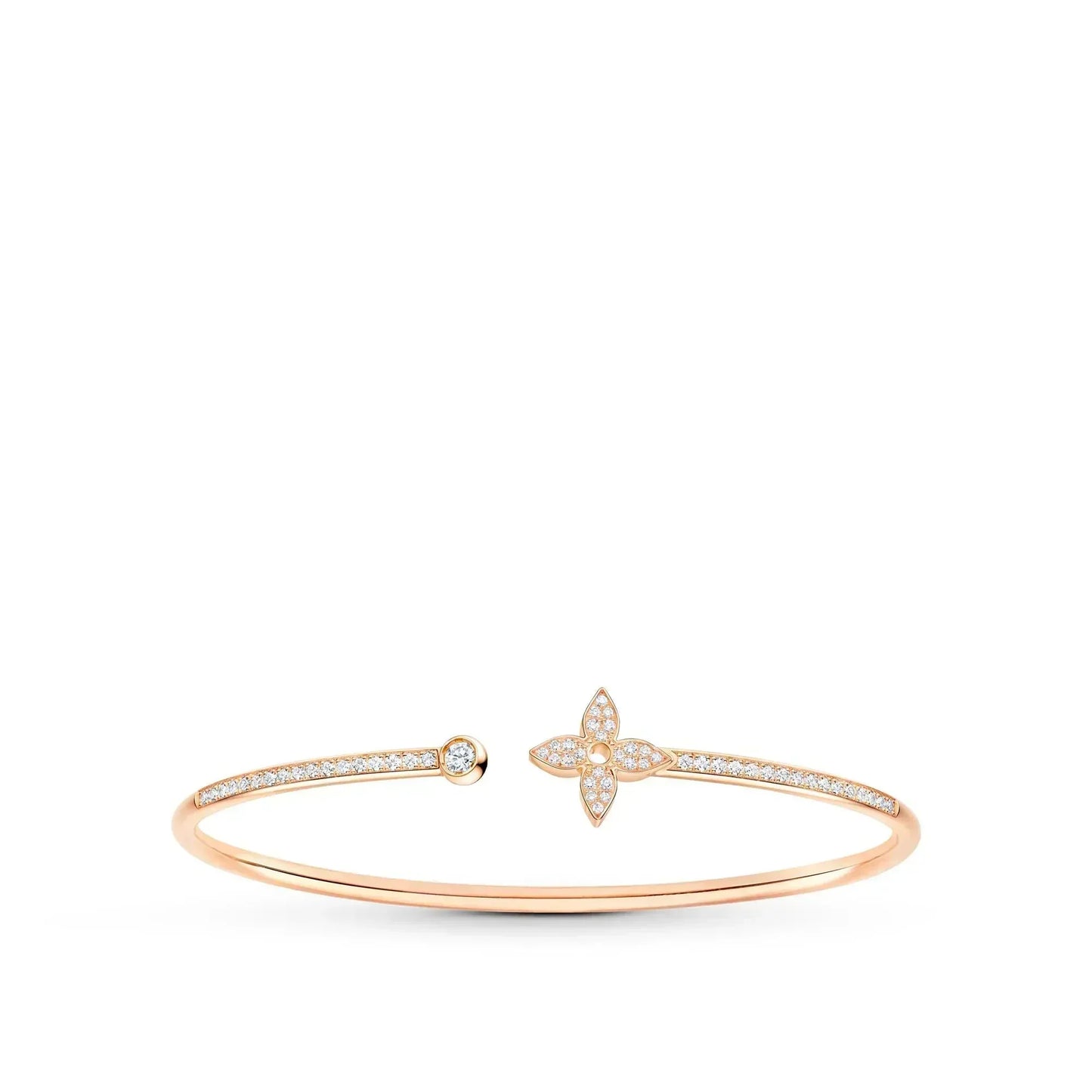 [Elowen Jewels]IDYLLE PINK GOLD OPEN BRACELET DIAMOND PAVED