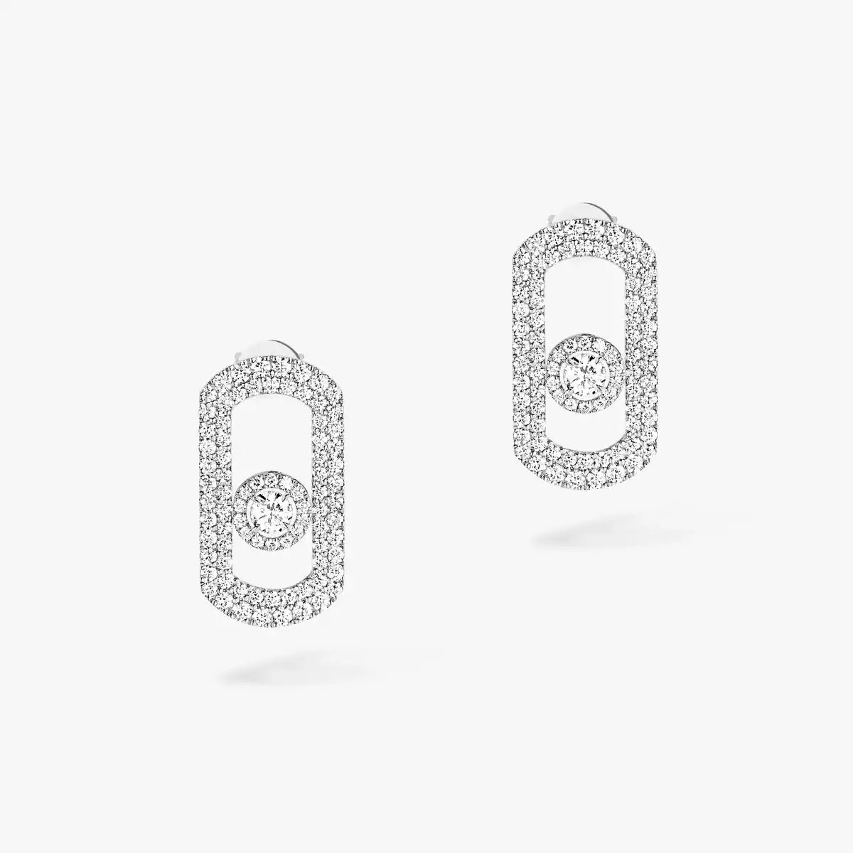 [Elowen Jewelry]So Move Pave_-Set Diamond Earrings in Silver